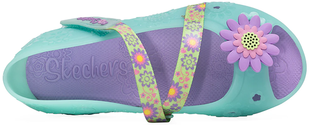 (Preschool) Skechers Doodles 'Light Green Magic Tape Open-Toe Sandal' 86632L-AQUA Details for (Preschool) Skechers Doodles 'Light Green Magic Tape Open-Toe Sandal' 86632L-AQUA