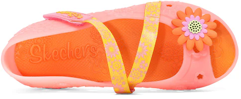 Details for 兒童 Skechers Doodles 舒適透氣 魔鬼氈休閒涼鞋 粉紅色