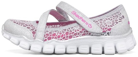 (Preschool) Skechers Flex 2 K 'Silver Pink' 81221L-SIL (Preschool) Skechers Flex 2 K 'Silver Pink' 81221L-SIL
