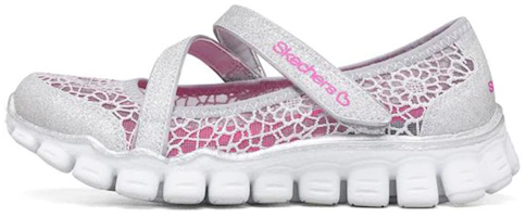 (Preschool) Skechers Flex 2 K 'Silver Pink' 81221L-SIL (Preschool) Skechers Flex 2 K 'Silver Pink' 81221L-SIL