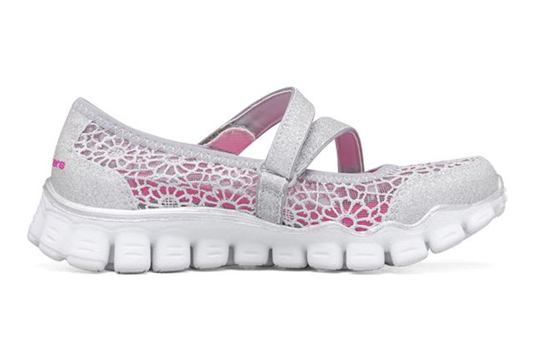 Order (Preschool) Skechers Flex 2 K 'Silver Pink' 81221L-SIL