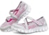 (PS) Skechers Flex 2 K 'Perak Merah Jambu' 81221L-SIL