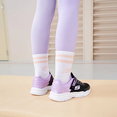 (PS) Skechers Flex Blast ''Zwart Lavendel'' 302476L-BKLV 4