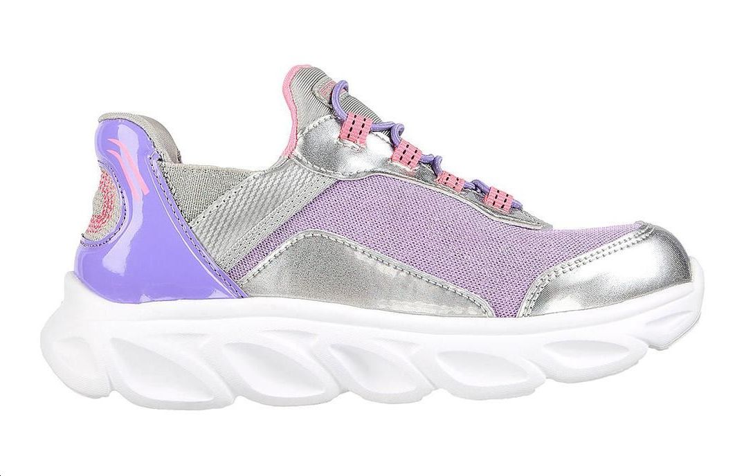 (Youth) Skechers Flex Glide 'Silver Pink Purple' 圖 2