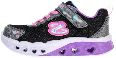 (Preschool) Skechers Flutter Heart Lights 'Black Purple Pink' 302317-LBKMT (Preschool) Skechers Flutter Heart Lights 'Black Purple Pink' 302317-LBKMT