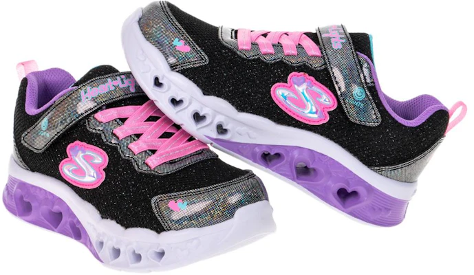 (PS) Skechers Flutter Heart Lights ''Zwart Paars Roze'' 302317-LBKMT Order (PS) Skechers Flutter Heart Lights ''Zwart Paars Roze'' 302317-LBKMT
