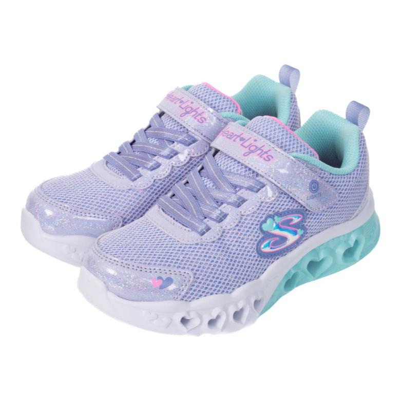 (Youth) Skechers S Lights 'Flutter Heart - Light Lavender Multicolor' 圖 3