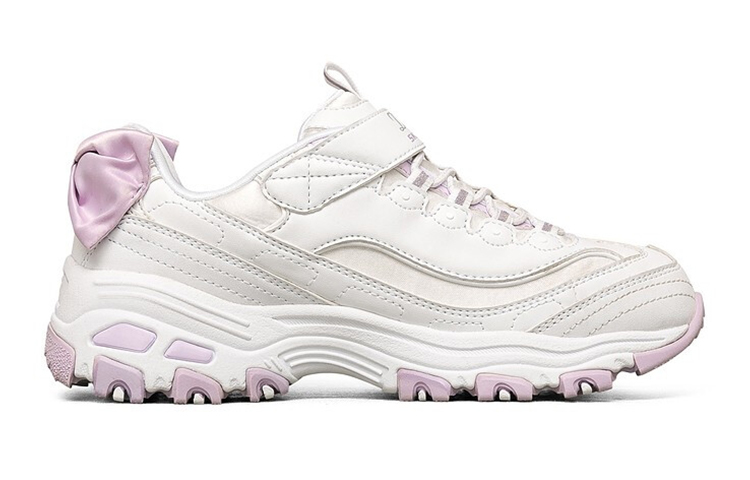 (PS) Skechers Girls Low-Running Shoes White/Purple 圖 2