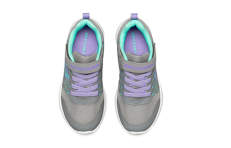 Lookbook (PS) Zapatillas Skechers Niña Velcro Correr 'Gris Púrpura' 302468L-GRY