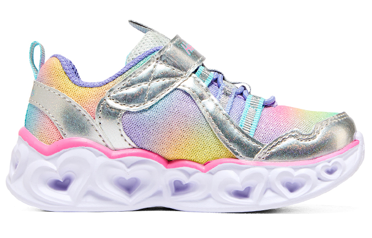 Order (PS) Skechers Heart Lights ''Silber Bunt'' 302308N-SMLT