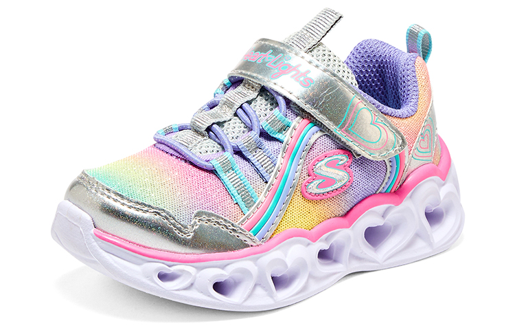 Lookbook (PS) Skechers Heart Lights ''Silber Bunt'' 302308N-SMLT