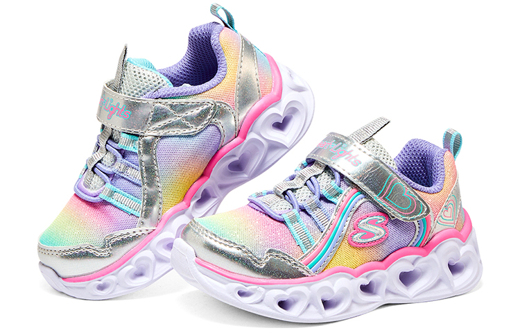 Shop (PS) Skechers Heart Lights ''Silber Bunt'' 302308N-SMLT