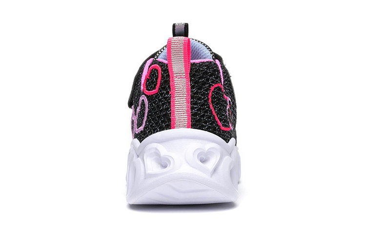 Shop (PS) Skechers Heart Lights Baskets Basses Noir/Rose Enfant 302080L-BKMT