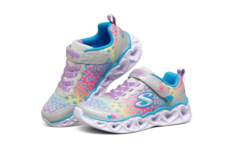 Lookbook (PS) Skechers Heart Lights Baskets Basses Multicolores Enfant 302145L-SMLT