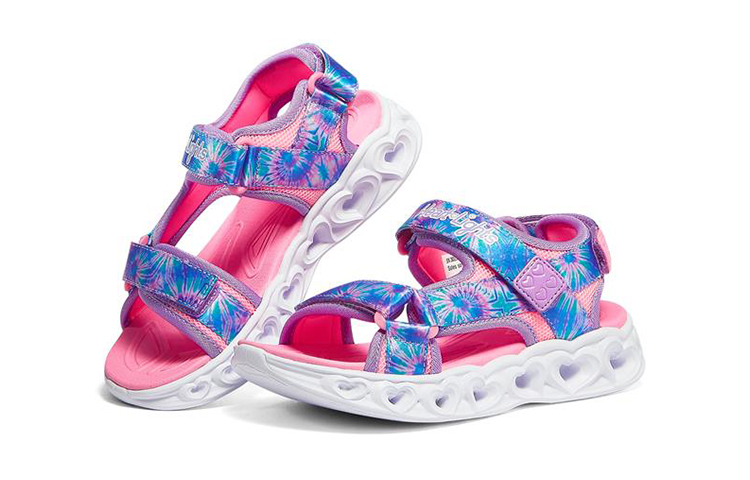 Lookbook (PS) Sandales Skechers Heart Lights ''Colorful Magic Tape'' 302160L-LVMT