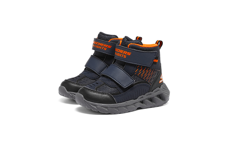 Lookbook (Preschool) Skechers High-Top 'Black Blue' 401504N-NVBK