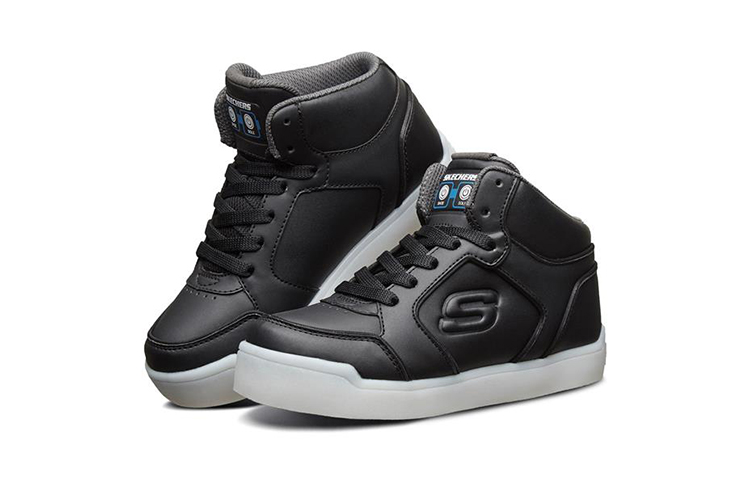 Lookbook (Preschool) Skechers High-Top Sneaker 'Black' 90622L-BLK