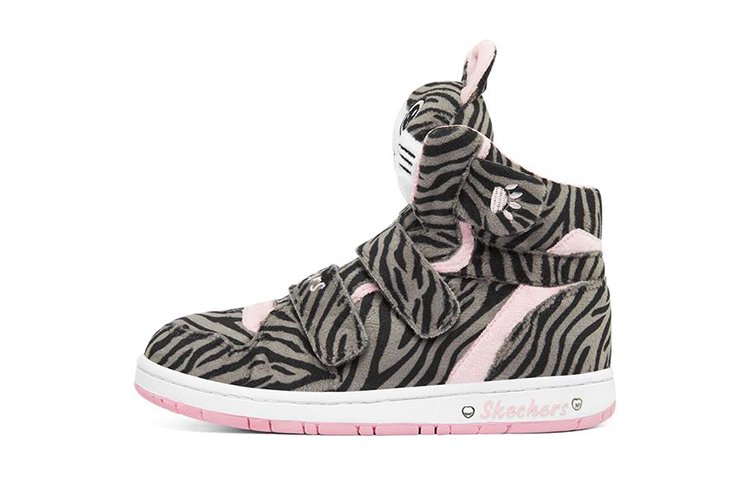 (Youth) Skechers Sugarcanes Shoes 'Grey Black Pink'