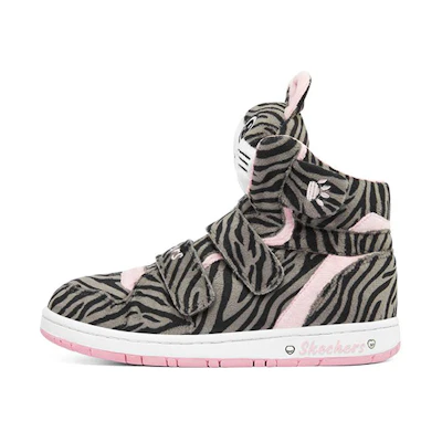 (Youth) Skechers Sugarcanes Shoes 'Grey Black Pink'