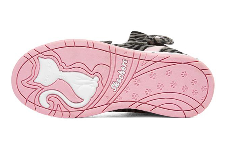 (Youth) Skechers Sugarcanes Shoes 'Grey Black Pink' 圖 5