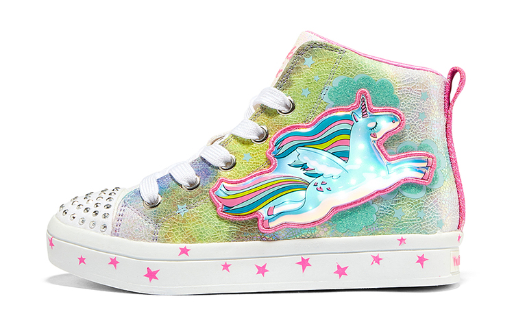 (Youth) Skechers TWI-Lites 2.0 Sneaker 'Green Pink White'