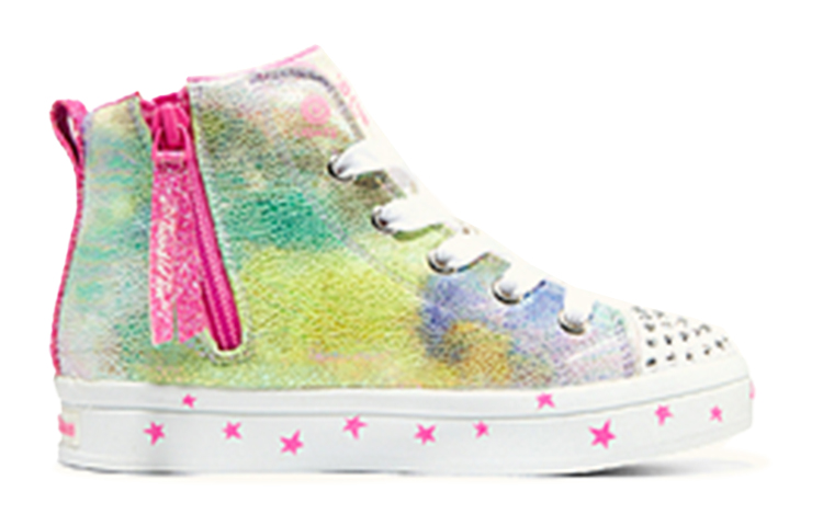 (Youth) Skechers TWI-Lites 2.0 Sneaker 'Green Pink White' 圖 2