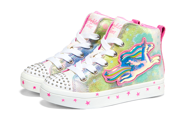 (Youth) Skechers TWI-Lites 2.0 Sneaker 'Green Pink White' 圖 3
