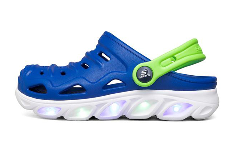 (Preschool) Skechers Hypno-Splash 'Blue Green Velcro' 402000L-BLLM