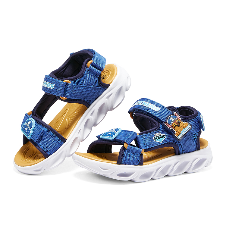 Lookbook (PS) Skechers Hypno-Splash ''Blu Velcro Luminoso Bambini'' 402051L-BLNV