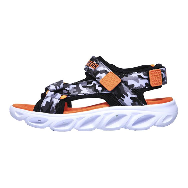 (Preschool) Skechers Hypno Splash Sandals K Black/Orange 400077L-BGOR