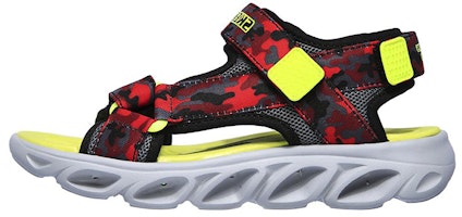 (Preschool) Skechers Hypno Splash Velcro Open Toe Big Boys Red Sandals 400077L-BKRD (Preschool) Skechers Hypno Splash Velcro Open Toe Big Boys Red Sandals 400077L-BKRD