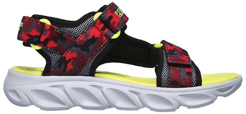 (Preschool) Skechers Hypno Splash Velcro Open Toe Big Boys Red Sandals 400077L-BKRD Order (Preschool) Skechers Hypno Splash Velcro Open Toe Big Boys Red Sandals 400077L-BKRD