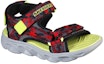 Lookbook (PS) Skechers Hypno Splash Velcro Sandal Terbuka Budak Lelaki Merah 400077L-BKRD