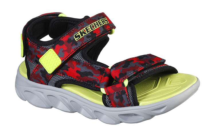 Lookbook (PS) Sandales Skechers Hypno Splash À Scratch Garçon Rouge Ouvert 400077L-BKRD