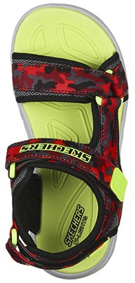 (Preschool) Skechers Hypno Splash Velcro Open Toe Big Boys Red Sandals 400077L-BKRD Shop (Preschool) Skechers Hypno Splash Velcro Open Toe Big Boys Red Sandals 400077L-BKRD