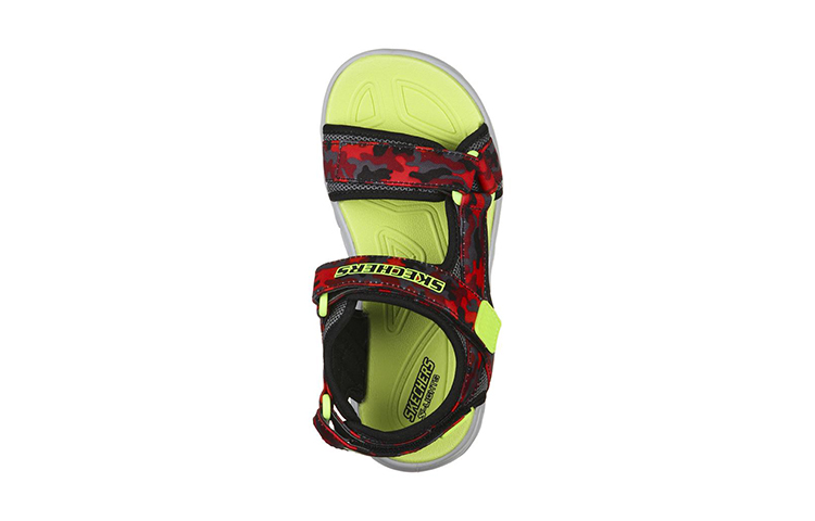 Shop (PS) Sandales Skechers Hypno Splash À Scratch Garçon Rouge Ouvert 400077L-BKRD