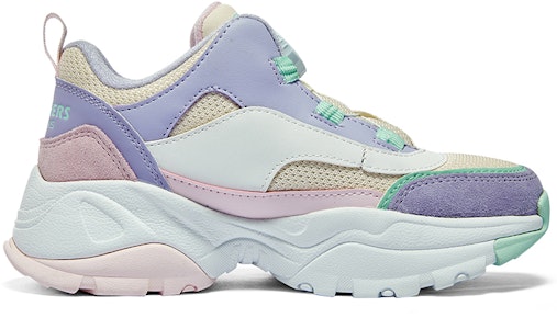 大童 Skechers Kozmiks 耐磨減震 孩童休閒鞋 白紫綠 Order 大童 Skechers Kozmiks 耐磨減震 孩童休閒鞋 白紫綠