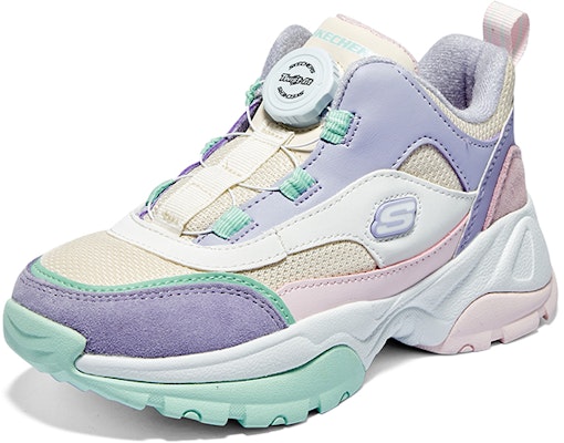 大童 Skechers Kozmiks 耐磨減震 孩童休閒鞋 白紫綠 Lookbook 大童 Skechers Kozmiks 耐磨減震 孩童休閒鞋 白紫綠