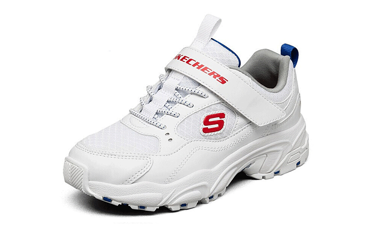 Order 兒童 Skechers Lifestyle 透氣耐磨防滑 低幫休閒跑步鞋 白藍