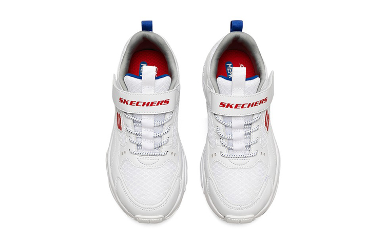 Lookbook 兒童 Skechers Lifestyle 透氣耐磨防滑 低幫休閒跑步鞋 白藍