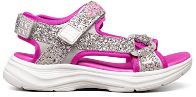 Order 幼童 Skechers 舒適閃燈 防滑耐磨幼童涼鞋 銀色桃紅色