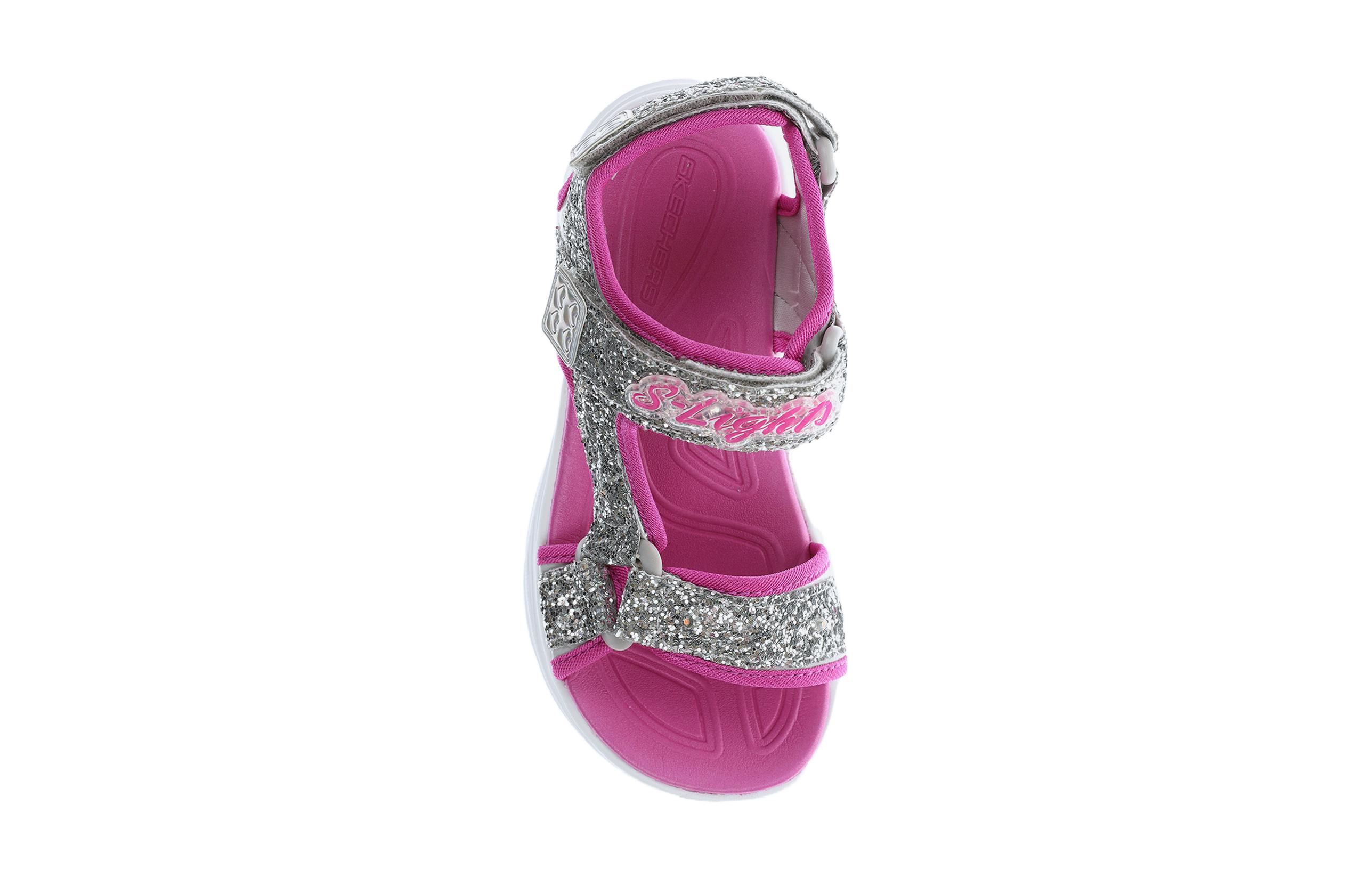 Details for (Preschool) Skechers Light-Up 'Silver-Pink' 302965-SLHP