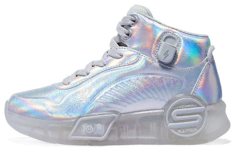 (Preschool) Skechers Light-Up 'Silver Flash' 310103L-SIL