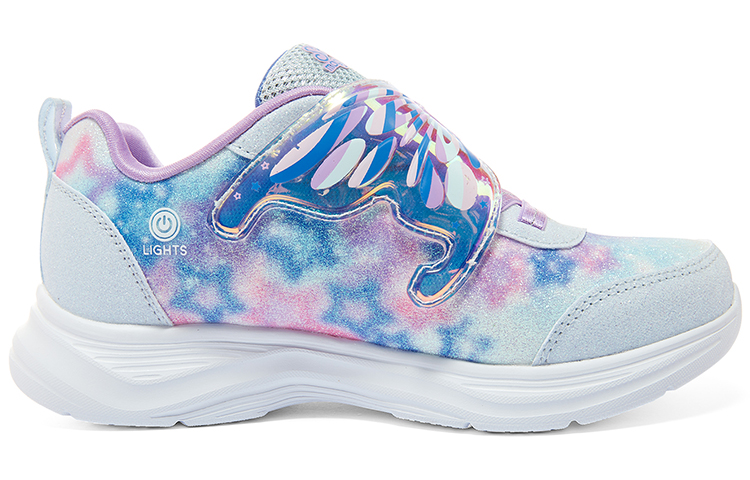 Order 大童 Skechers 百搭閃燈 減震耐磨 兒童休閒鞋 淺藍薰衣草色