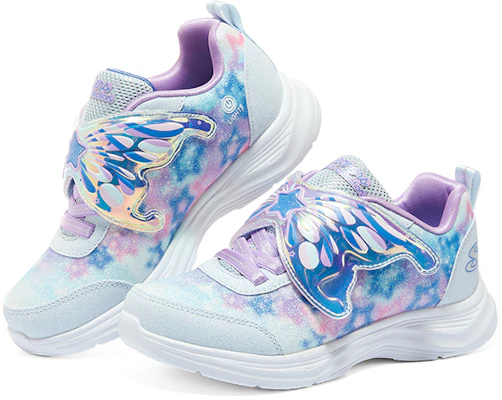 大童 Skechers 百搭閃燈 減震耐磨 兒童休閒鞋 淺藍薰衣草色 Shop 大童 Skechers 百搭閃燈 減震耐磨 兒童休閒鞋 淺藍薰衣草色