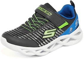 大童 Skechers 閃燈運動休閒鞋 藍 Lookbook 大童 Skechers 閃燈運動休閒鞋 藍