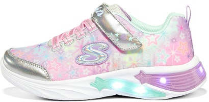 (Preschool) Skechers Light-Up Sneakers 'Silver Sparkle' 302324L-SMLT (Preschool) Skechers Light-Up Sneakers 'Silver Sparkle' 302324L-SMLT