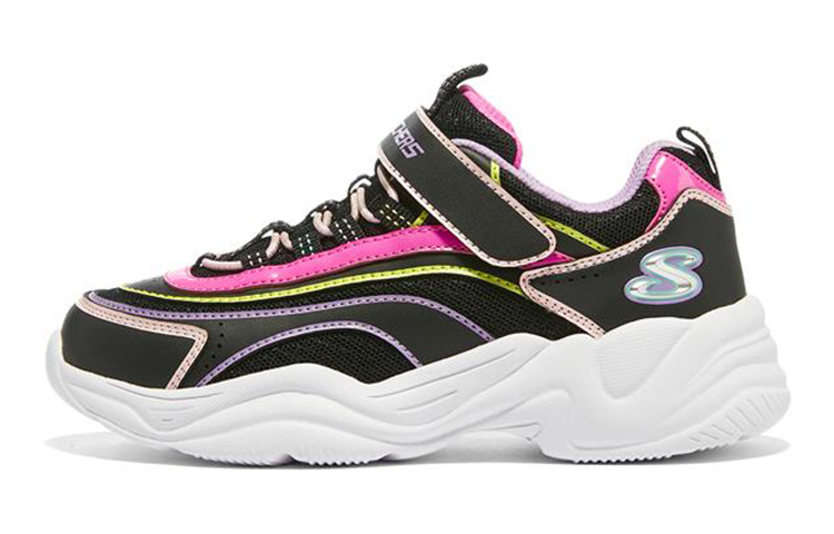 (Preschool) Skechers Lite Styles 'Black Purple' 302523L-BKPR