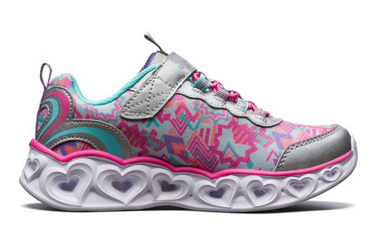 (Youth) Skechers Love Lights Low Silver/Pink 圖 2