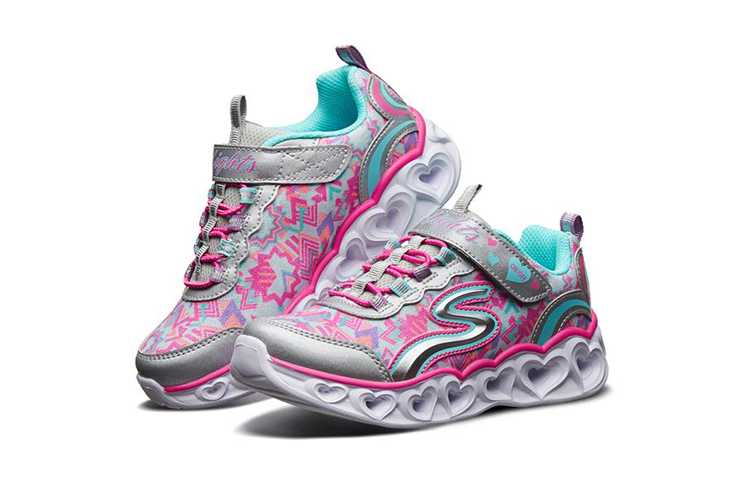 (Youth) Skechers Love Lights Low Silver/Pink 圖 3
